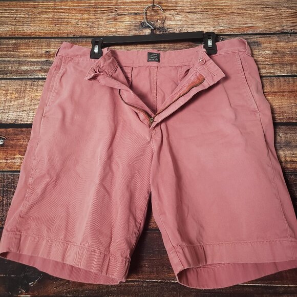 J. Crew Shorts Size 36 Stanton Chino Garment Dye Classic Fit Pink Cotton - Picture 2 of 7